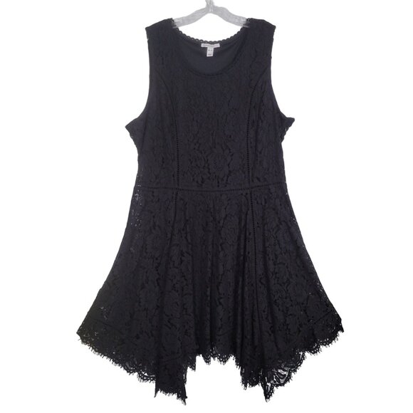Isaac Mizrahi Dresses & Skirts - Isaac Mizrahi Live! Size XL Dress Lace WhimsiGoth Witchy Handkerchief Hem Flared